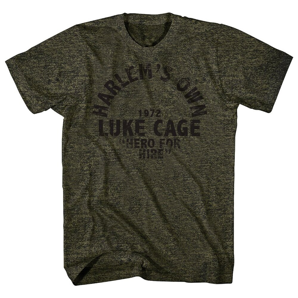 New! Luke Cage 1972 Harlem's Own Hero for Hire T-Shirt Marvel Comics Superhero